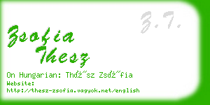 zsofia thesz business card